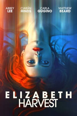 Blue color spectrum movie poster and portrait for Elizabeth Harvest