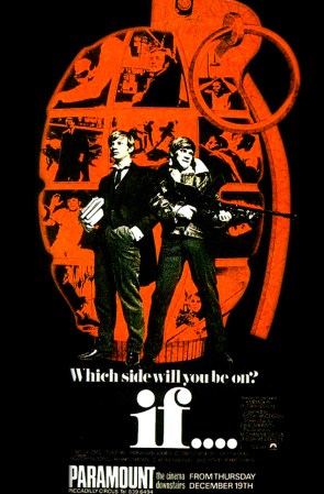 Original black and orange movie poster for If....
