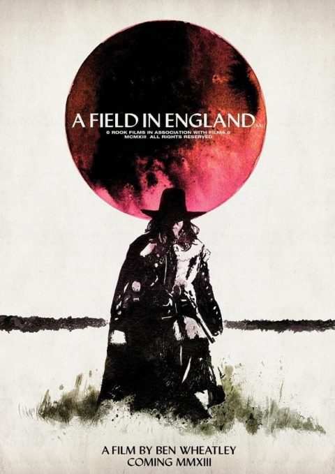 Original red sun and black and white poster for A Field in England