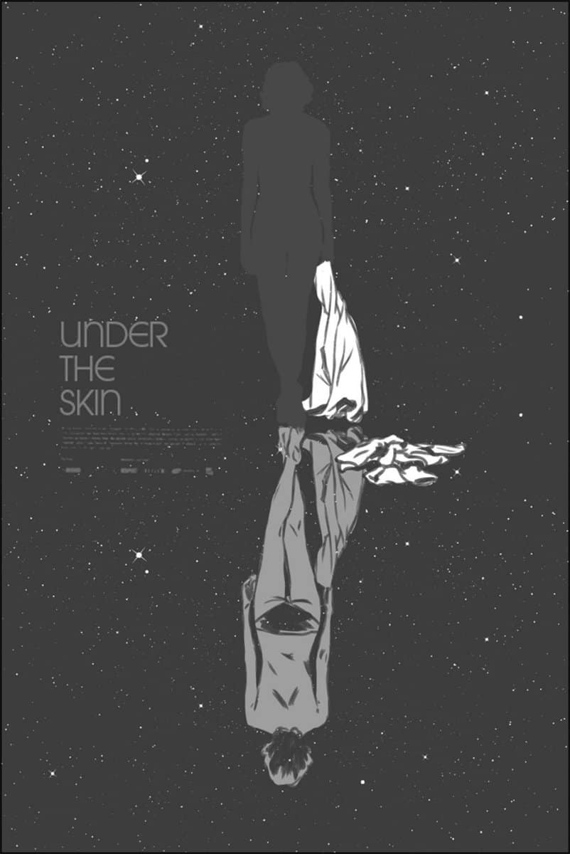 Black and White Female Alien Poster for Under the Skin by Matthew Woodson