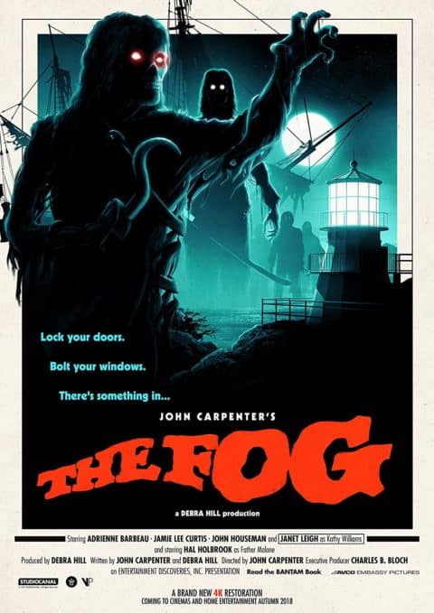 The Fog Teal Poster Spectral Figures Attack a Port Town