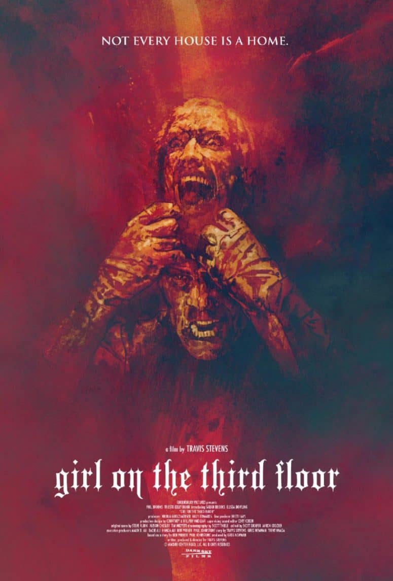 Girl on the Third Floor Red Alternate Poster Screaming in Pain
