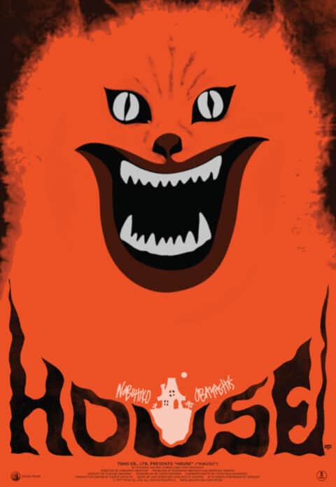 House Movie Poster - A Orange Cat makes a menacing face